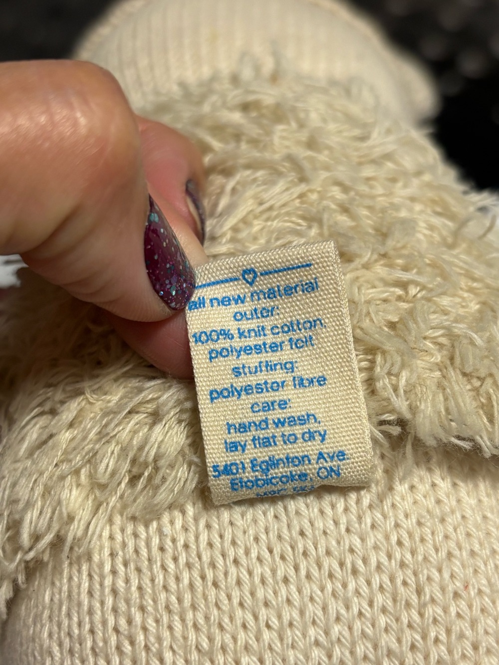 Cuddle + Kind 20” Stella the Polar Bear Cream Colored Knit Baby Nursery Infant - Picture 4 of 4